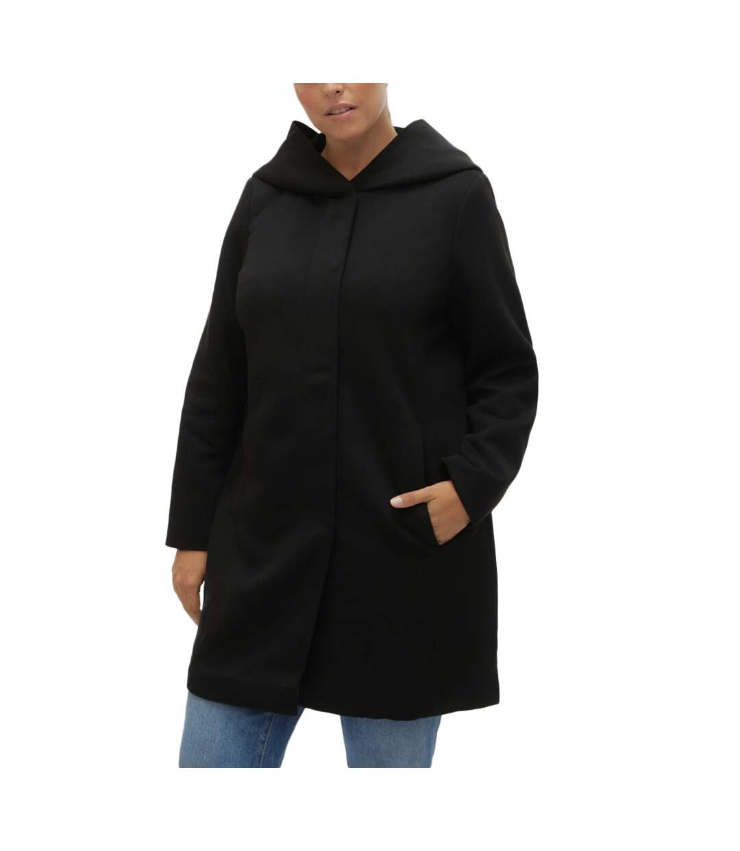 Manteau Noir Femme Vero Moda Curve 10276376