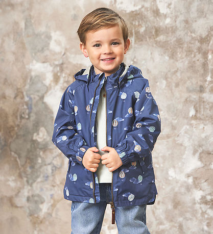En Fant Sommerjacke - Vintage Indigo m. Heißluftballons