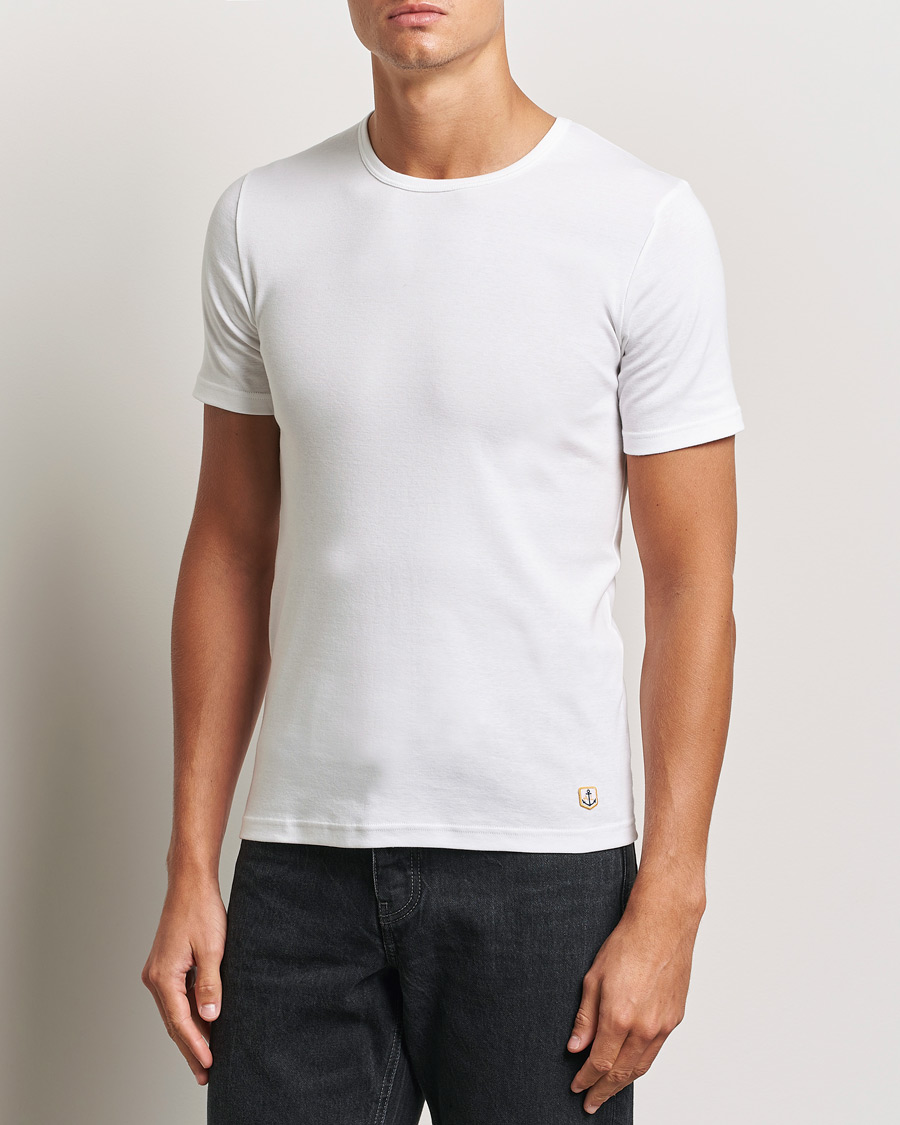 Armor-lux 2-Pack Crew Neck T-Shirt White/Grey Melange