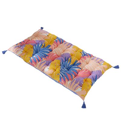 Futon déperlant imprimé tropical - BECQUET CRÉATION
