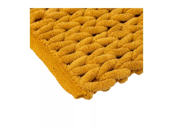 Tapis de Salle de Bain épais Jaune moutarde 50 x 75 cm