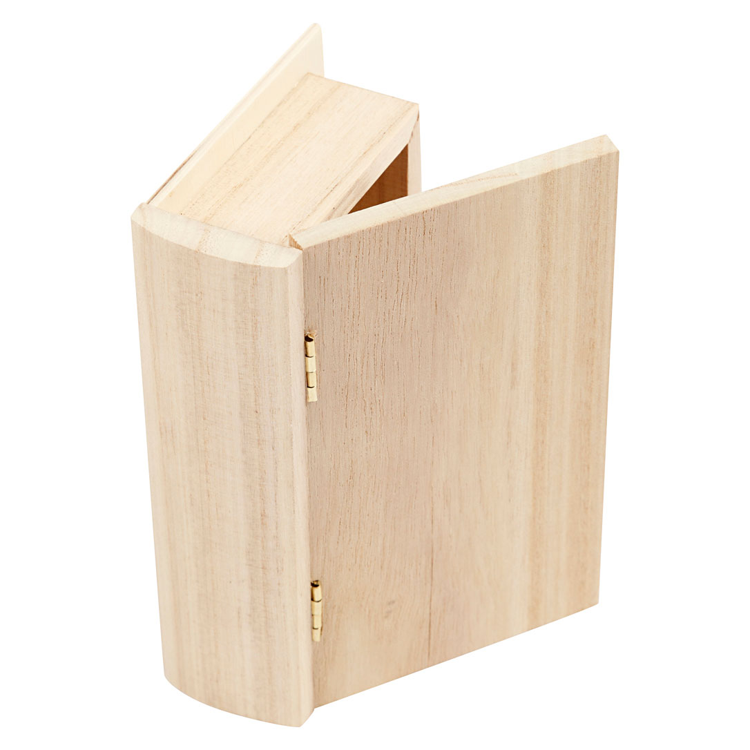 Houten Boek Doos, 14x9x4cm