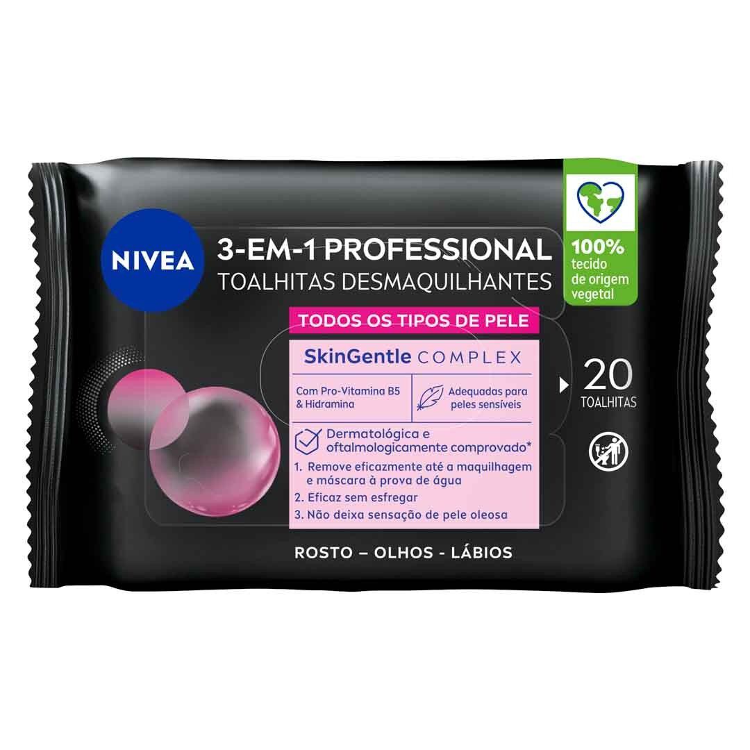 NIVEA  Toalhitas de Limpeza Desmaquilhantes MicellAIR Professional* - 20un