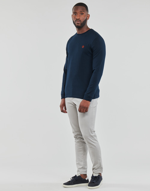 Timberland - LS DUNSTAN RIVER JERSEY CREW TEE - Marine