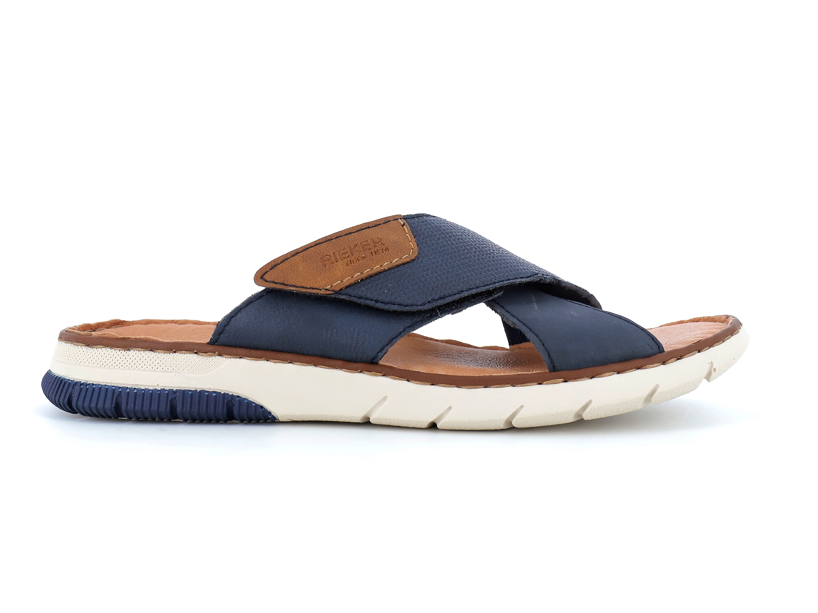 Rieker-25283 Matières combinées Marine Sable