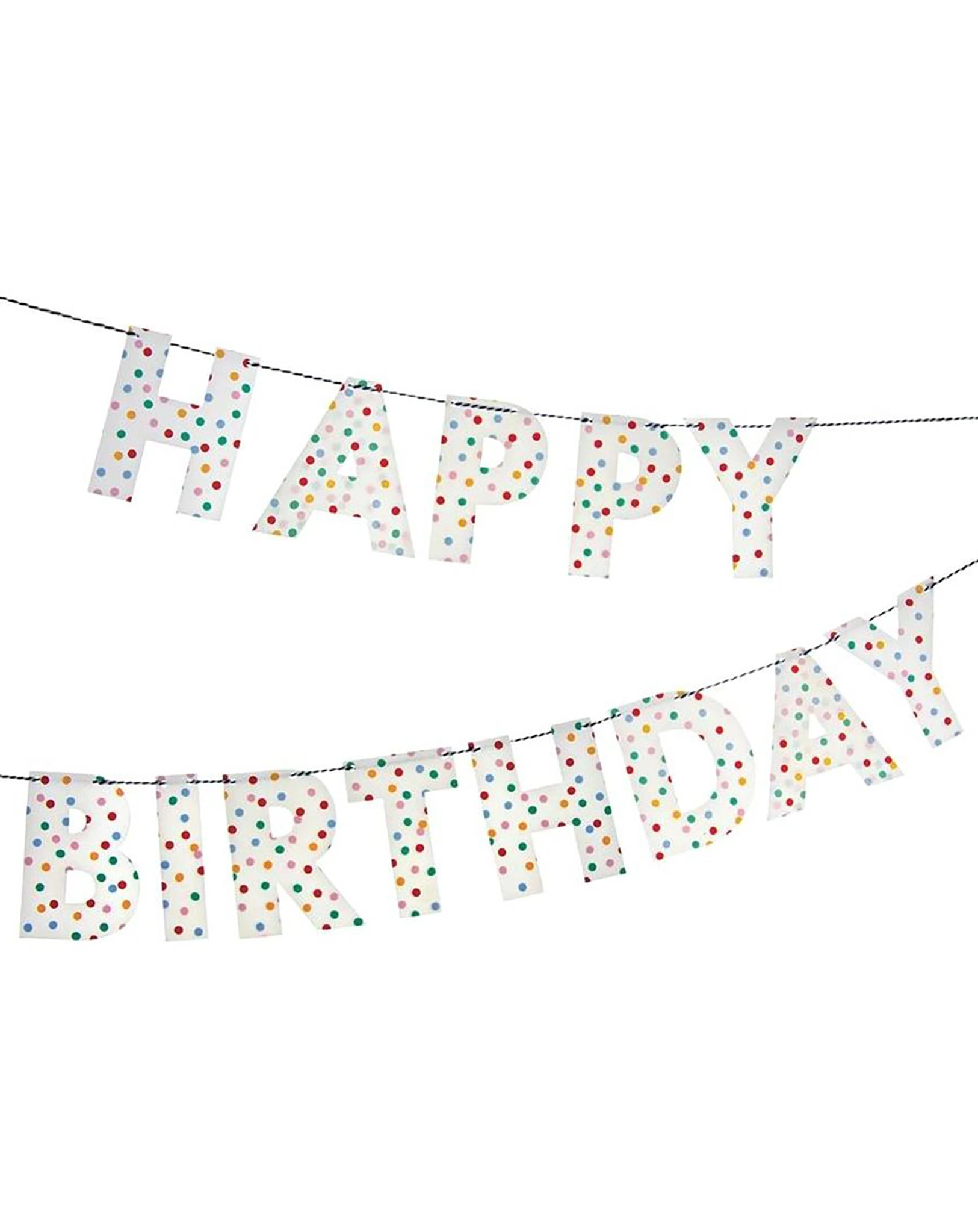 Girlande HAPPY BIRTHDAY gepunktet in bunt