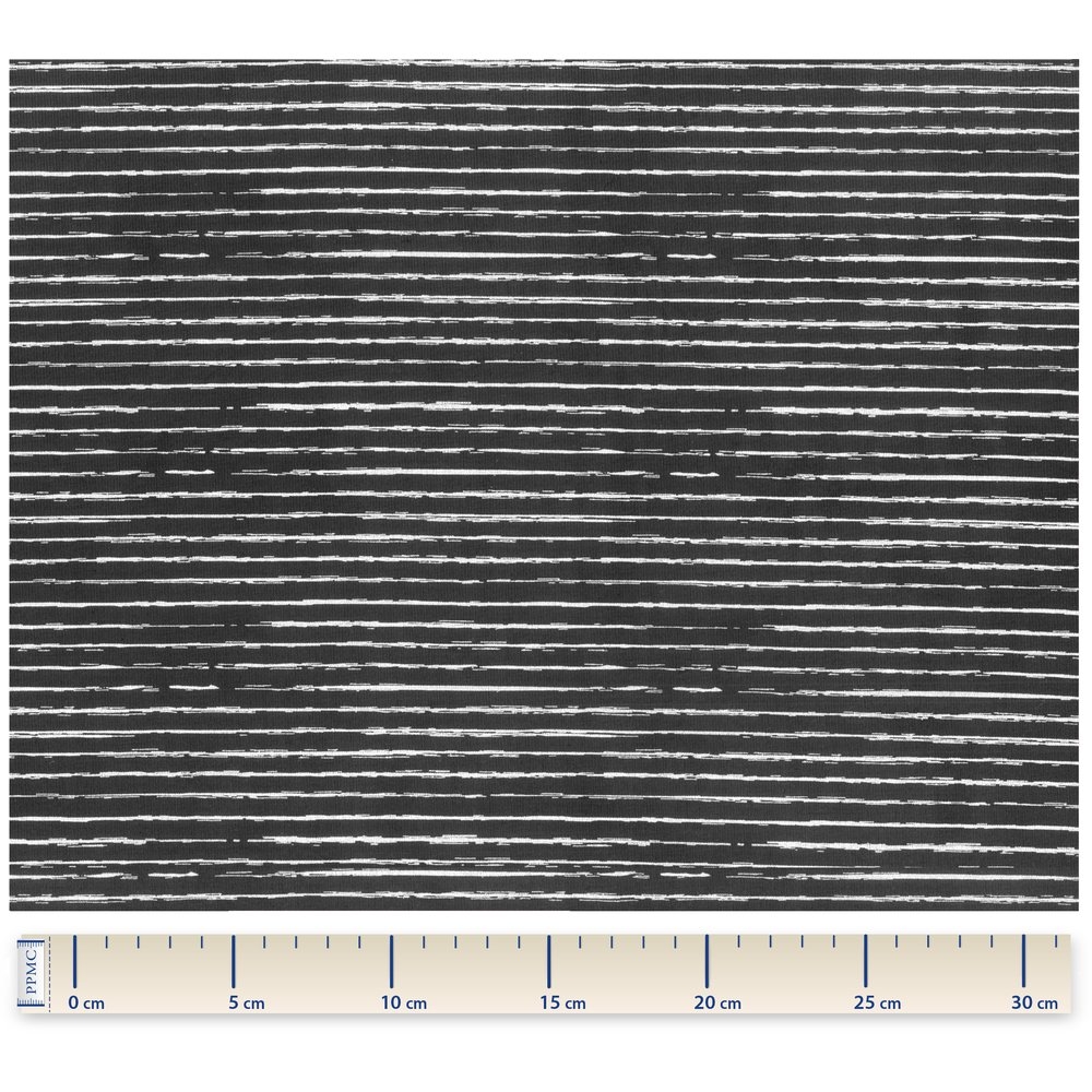 Tissu Jersey Tracé Noir Et Blanc