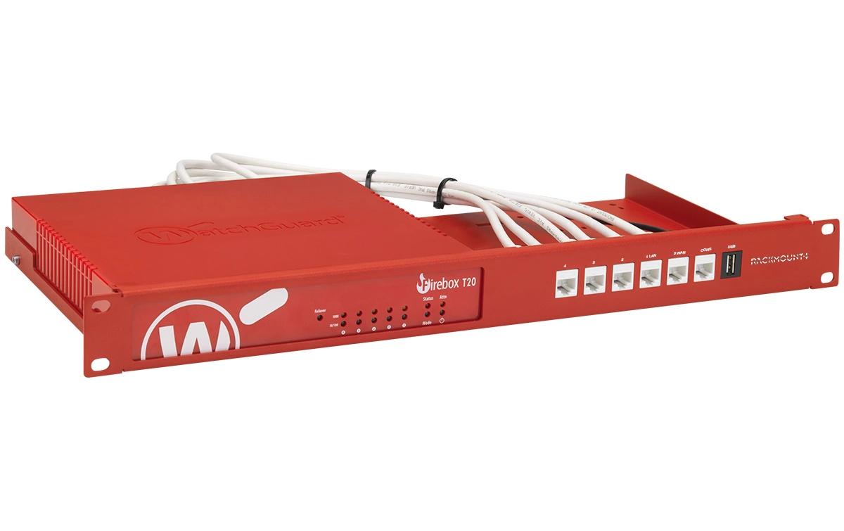 Rackmount Kit RM-WG-T6 für WatchGuard T20/T25/T40/T45 (PoE)<br>Räumen Ihr 19-Zoll-Rack auf und erhöhen die Zuverlässigkeit Ihres Geräts