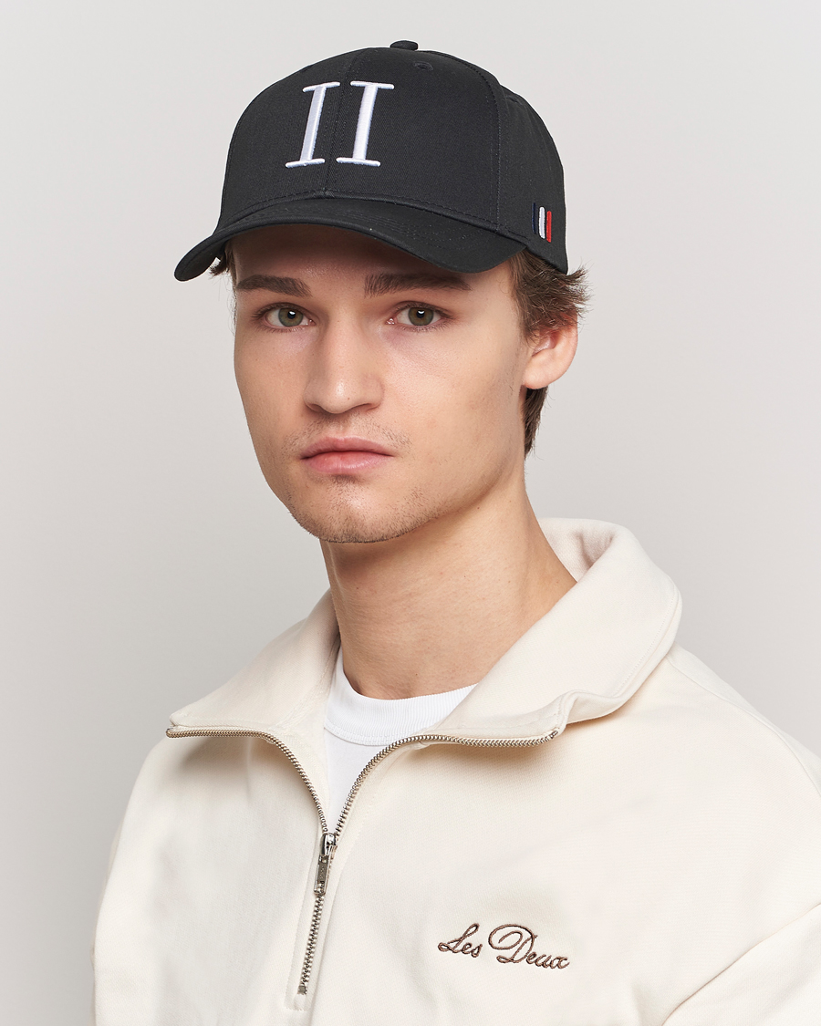 Les Deux Encore Organic Cotton Baseball Cap II Black/White