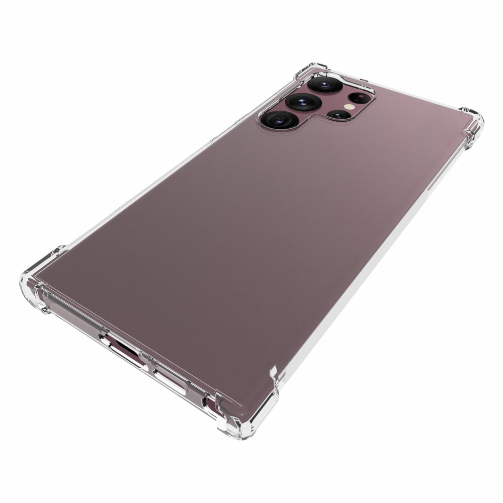Samsung Galaxy S23 Ultra 5G Gummi Hülle Case Slim Design mit Air Cushion Fallschutz - Transparent