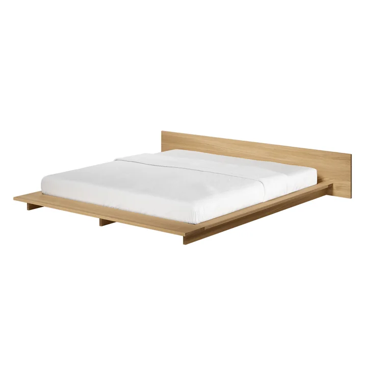 OUT Objekte unserer Tage - Faro Bett Large, 180 x 200 cm, Eiche massiv gewachst