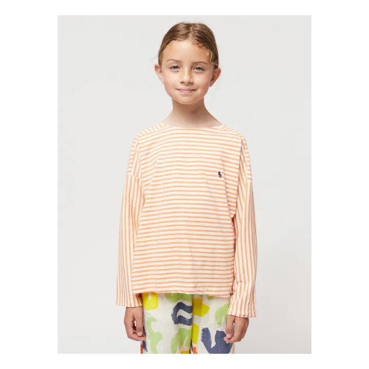 Bobo Choses T-Shirt Coton Bio Rayé | Orange