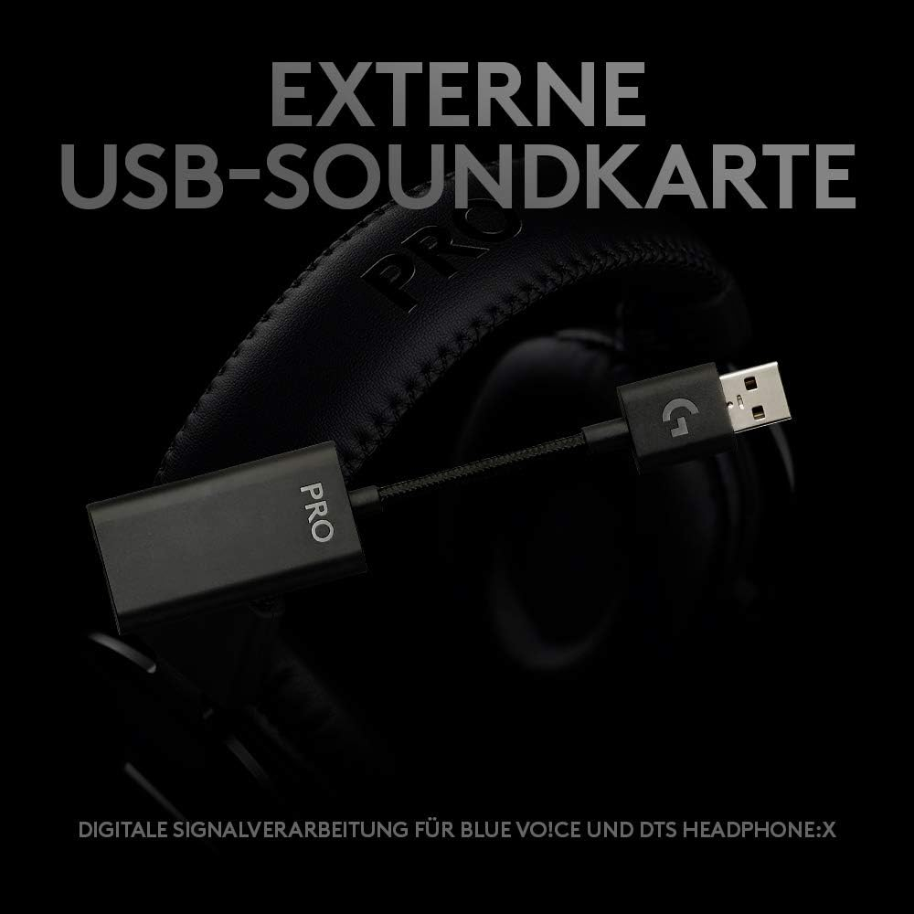 G Pro X On-Ear Kopfhörer Gaming Headset mit USB A Anschluss (981-000818) - Schwarz