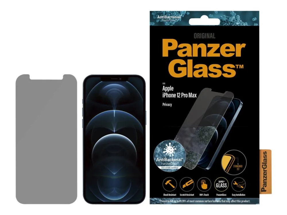 PanzerGlass Original - Skærmbeskytter for mobiltelefon - glas - med fortrolighedsfilter - 6.7