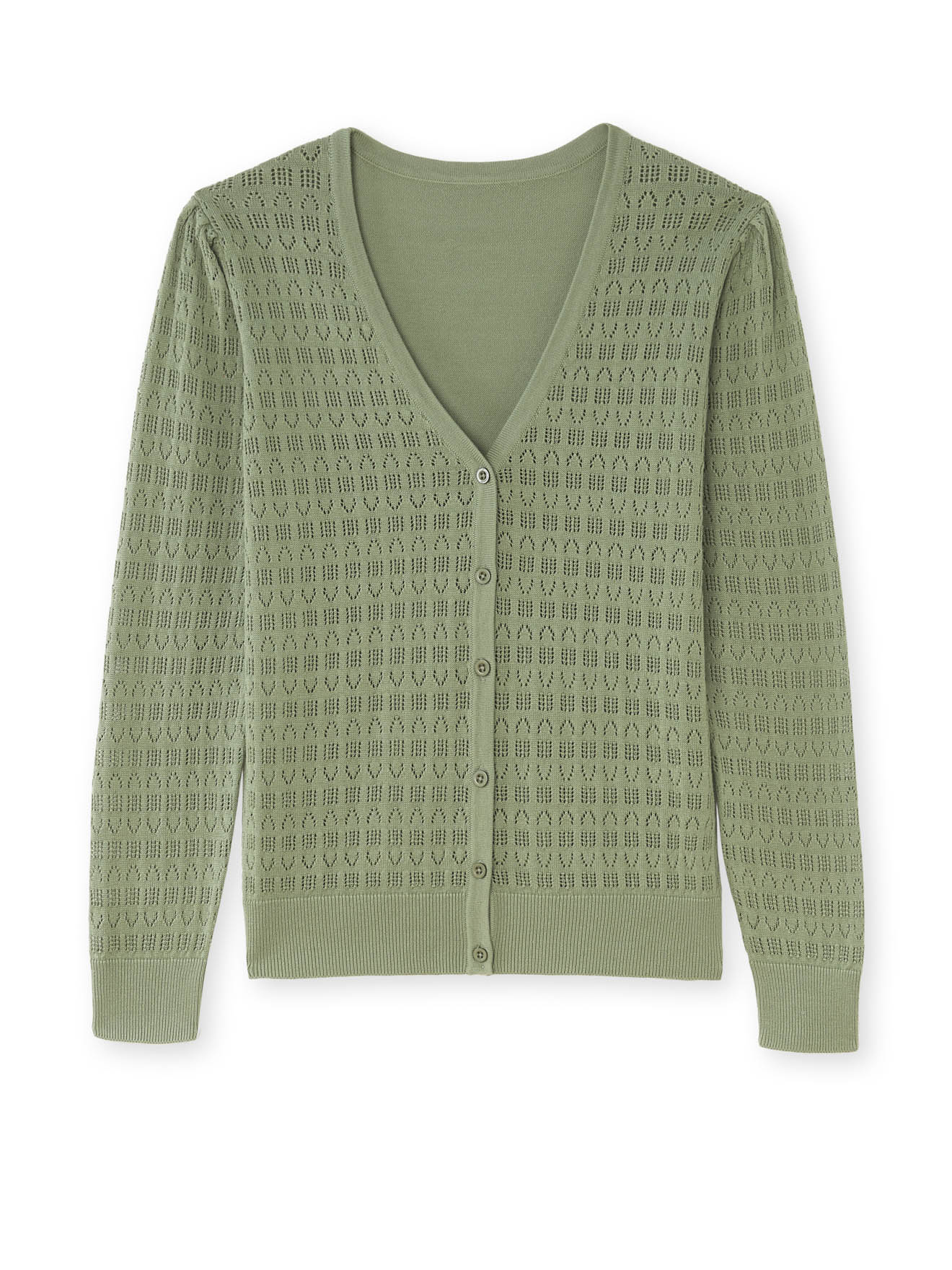 Gilet point fantaisie encolure V