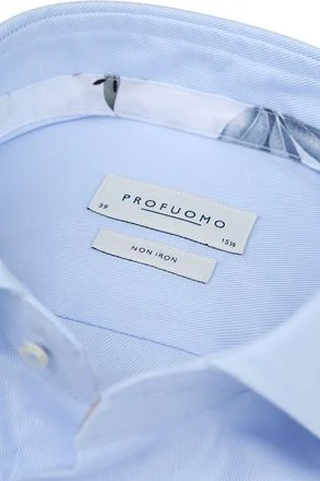 Profuomo Twill Overhemd Lichtblauw PPWH10014B-M1 kopen