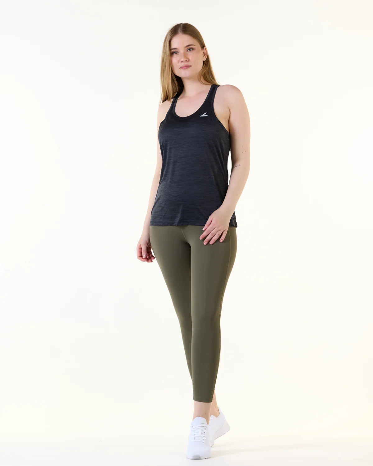LEVITY Essential Marl Tank Top Dark Grey Marl
