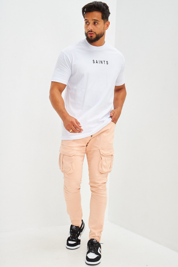 T-shirt basique oversize floqué SAINTS blanc