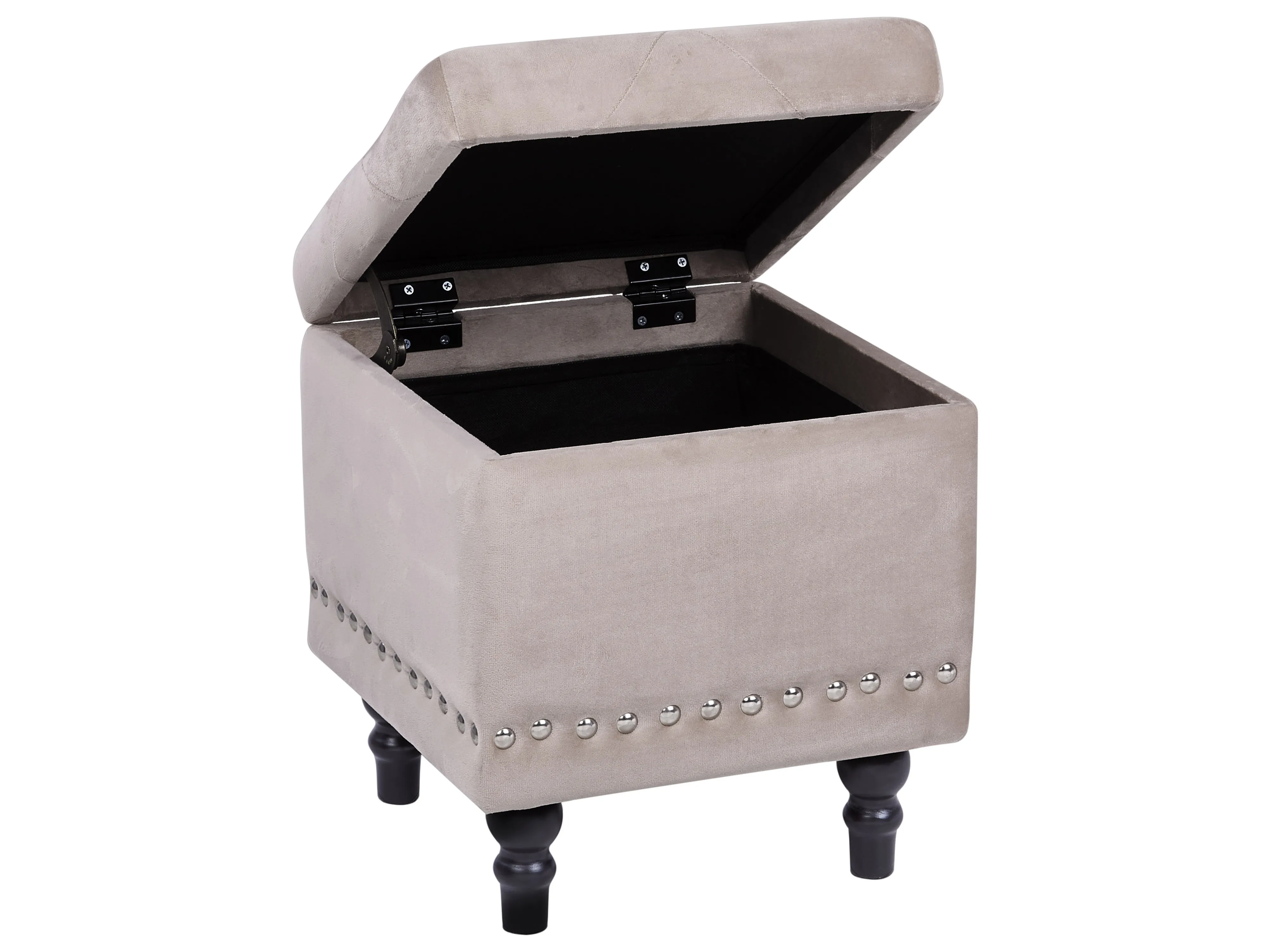 Poef met opbergruimte LORETTO Fluweel Beige