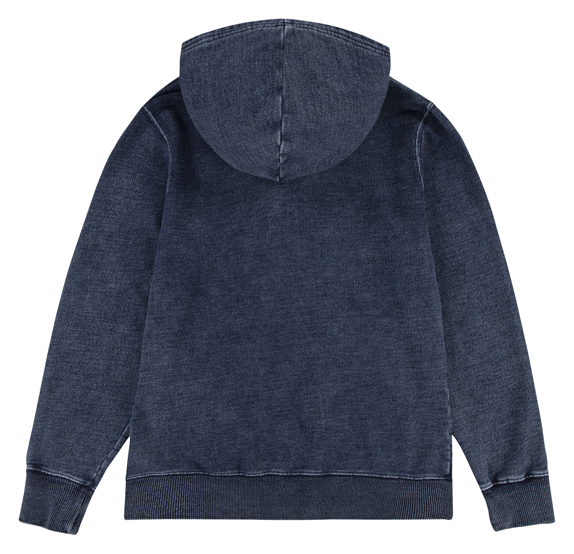 Sweat à capuche droit en coton mélangé | Bleu