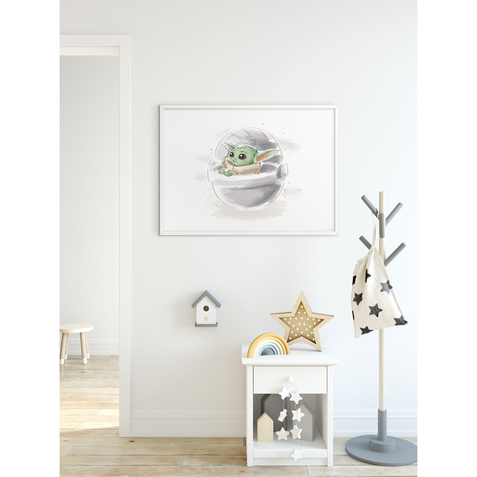 Wandbild MANDALORIAN THE CHILD SWEET - bunt - 70x50 cm