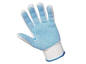 Handske strik med dotter str M bomuld/polyester,12 par x 2 stk/pk