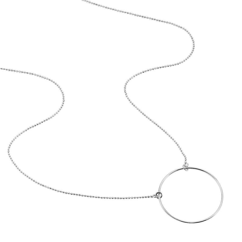 Collier Hibis Argent Blanc
