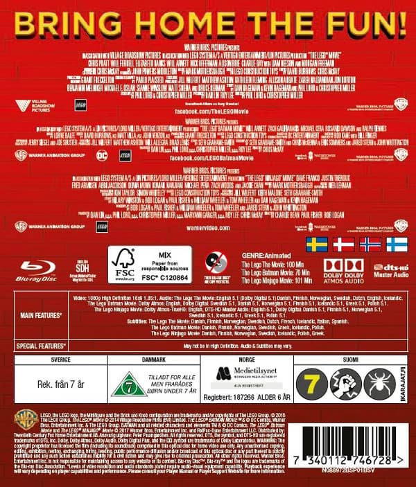 LEGO: The Movies (Blu-ray) (3 disc)