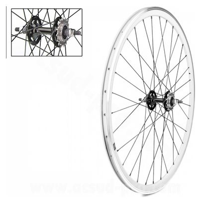 ROUE ARRIERE VELOX 700C FIXIE BLANCHE ALU MOYEU FLIP FLOP