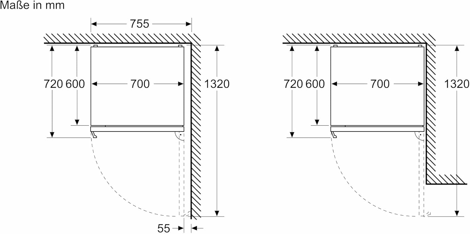 SIEMENS KG49NAIBT, iQ500, Stand-Kühl-Gefrier-Kombination, 203 x 70 cm, 311 L Kühlen & 129 L Gefrieren, Gefrierbereich unten, NoFrost, hyperFresh, freezerLight, Gebürsteter Stahl