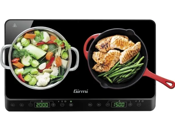 Girmi PI51, Sort, Bordplade, 56 cm, Zone induktionskogeplade, 2 zone(s), 2 zone(s)
