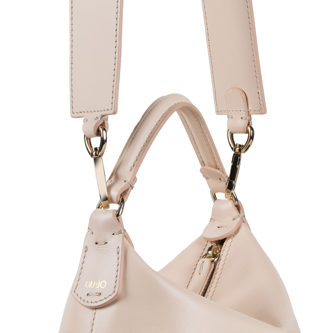 Leonie Hanne x Liu-Jo Sac à main en Cuir Mini Hobo Leonie Hanne X Liu Jo beige - 13x19x7.5 cm