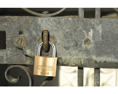 Abus 55/40 messing hangslot, gelijksluitend
