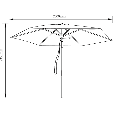 Caen parasol - sort