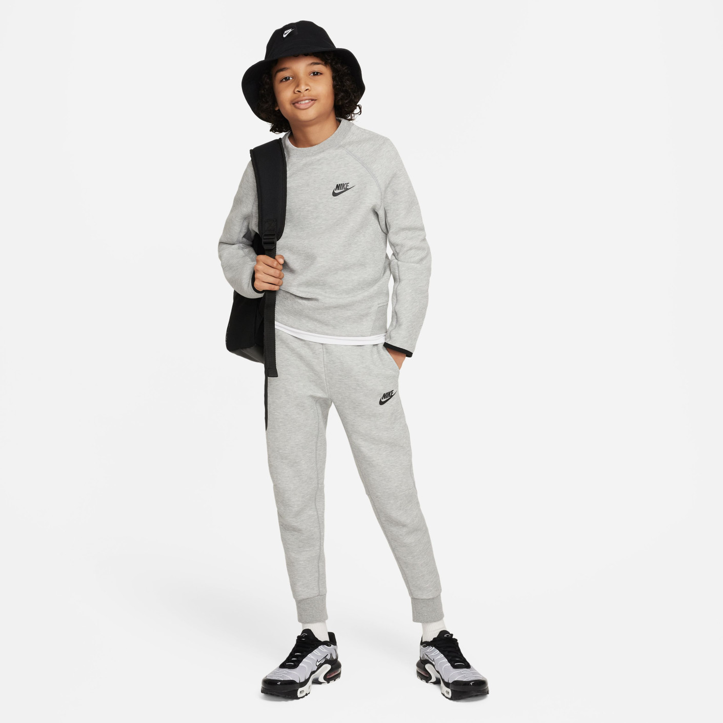 Nike Tech Fleece Sportswear Joggingbroek Kids Lichtgrijs Zwart