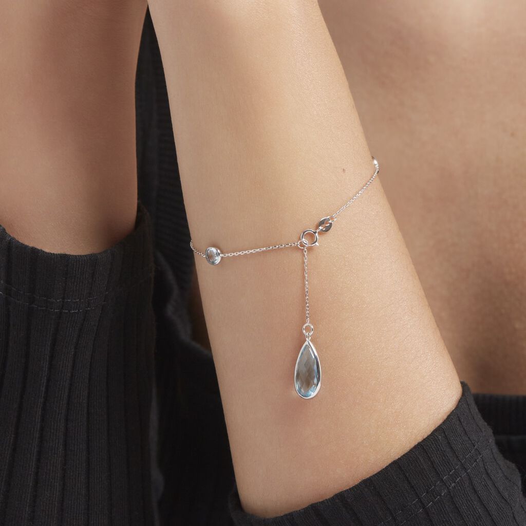 Bracelet Dennis Or Blanc Topaze