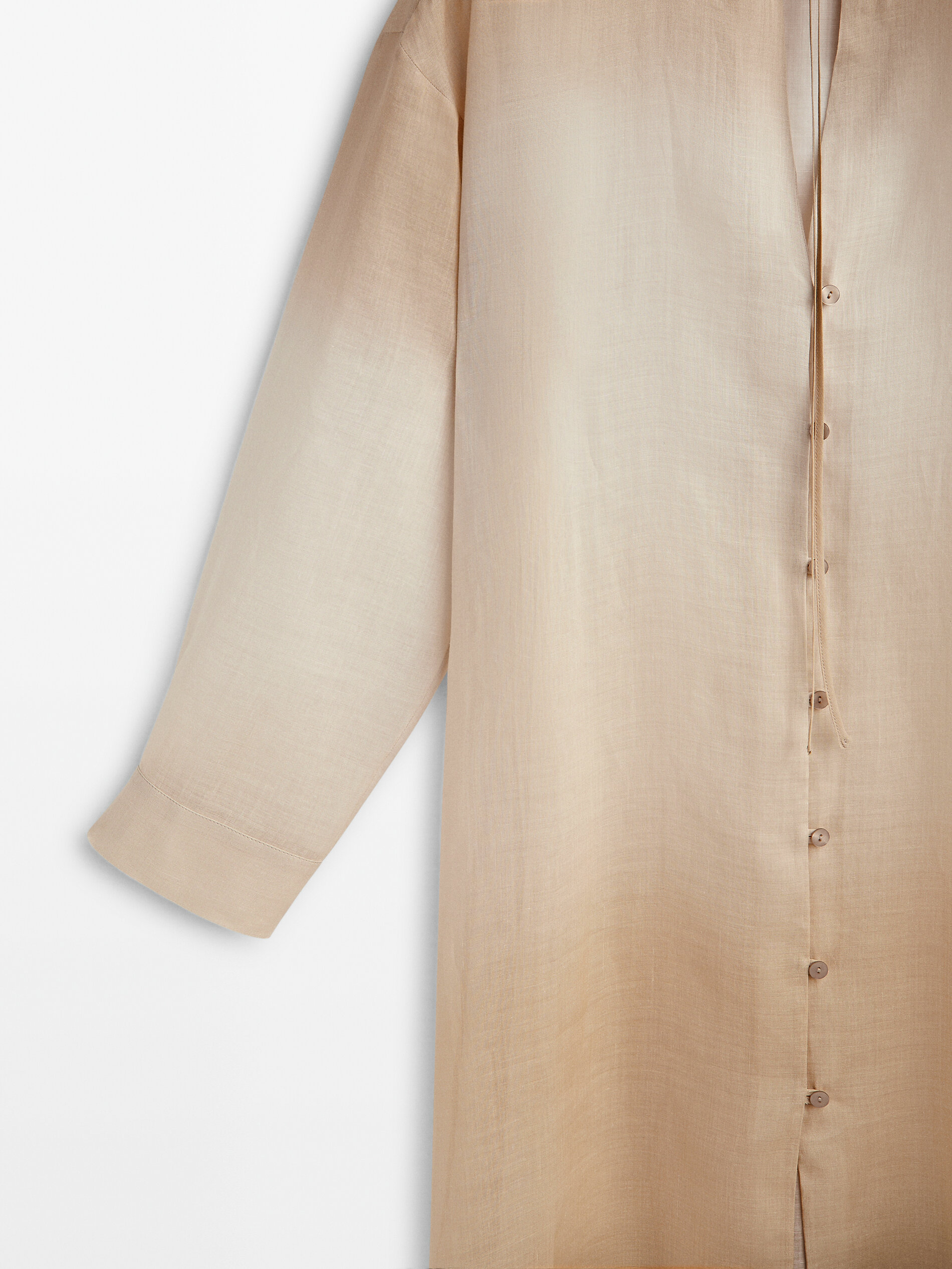 Vestido túnica de galhos degradados - RAW