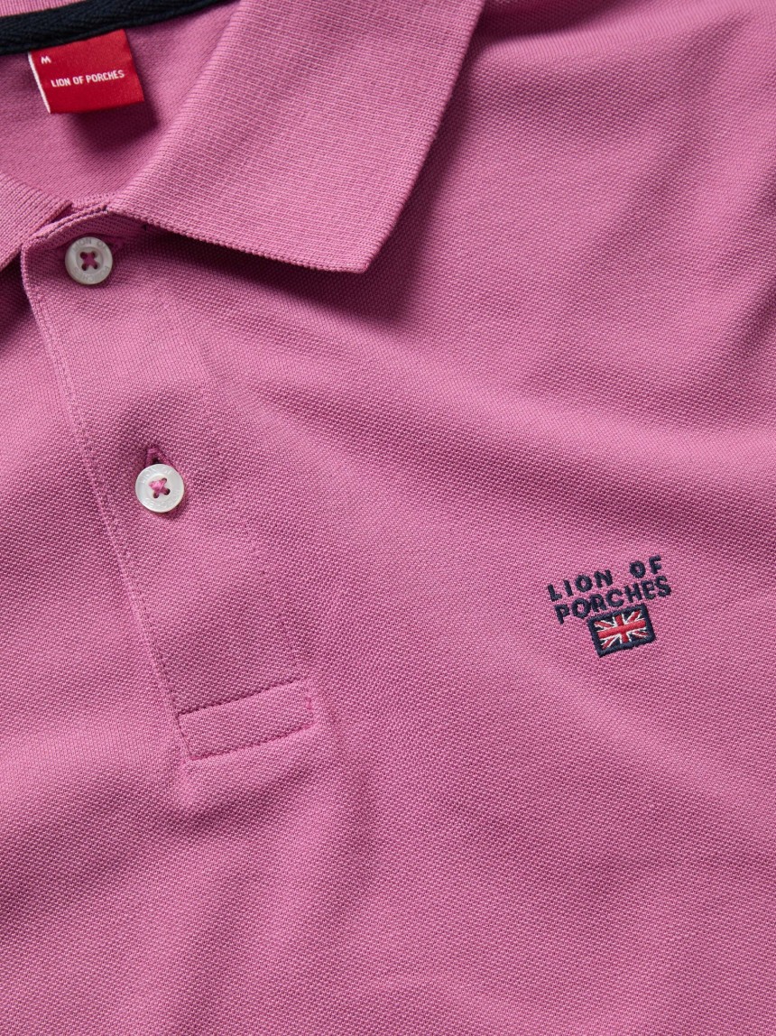 Polo piqué regular fit em algodão