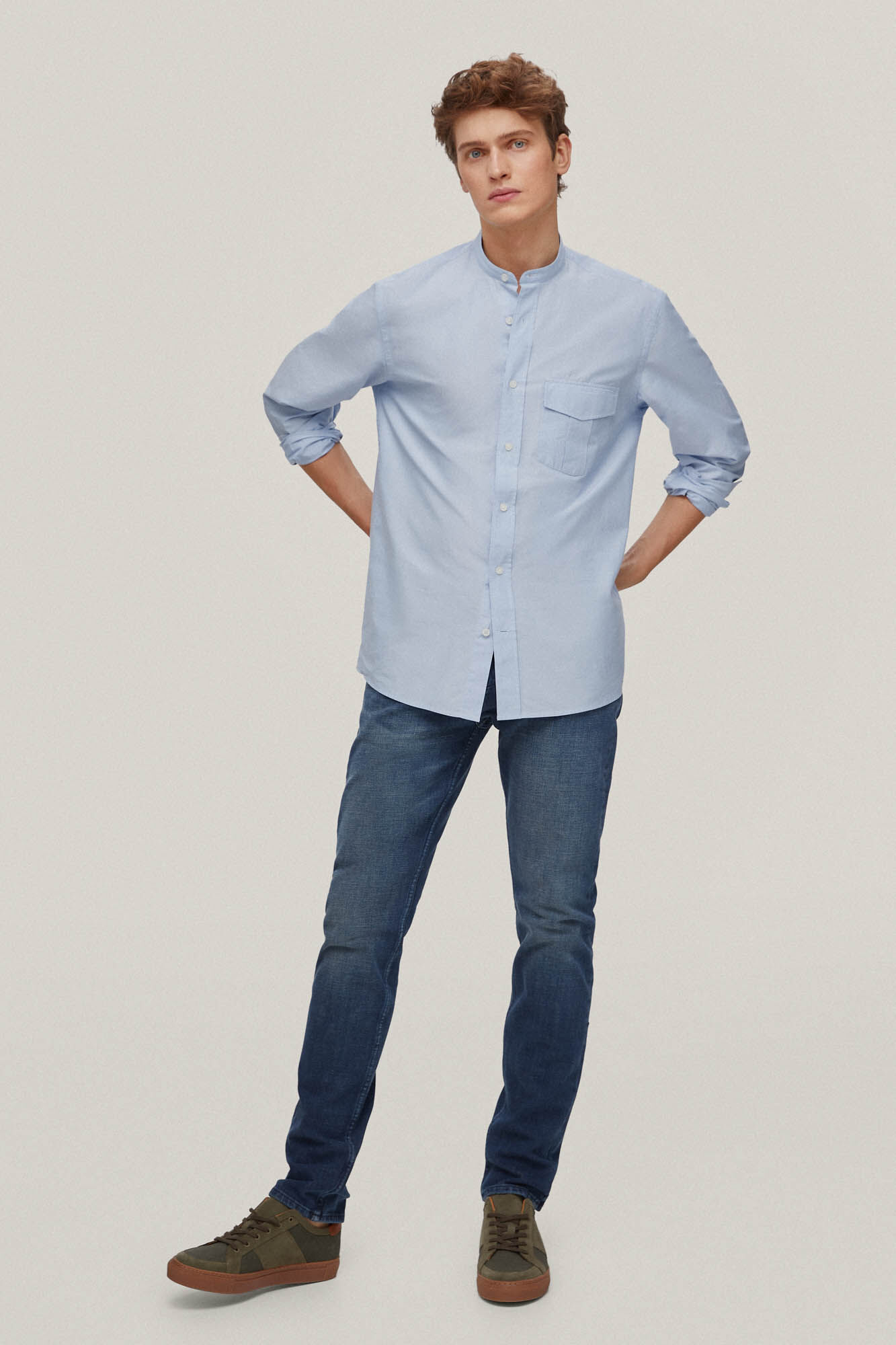 Calça jeans premium flexível e slim fit - Azul