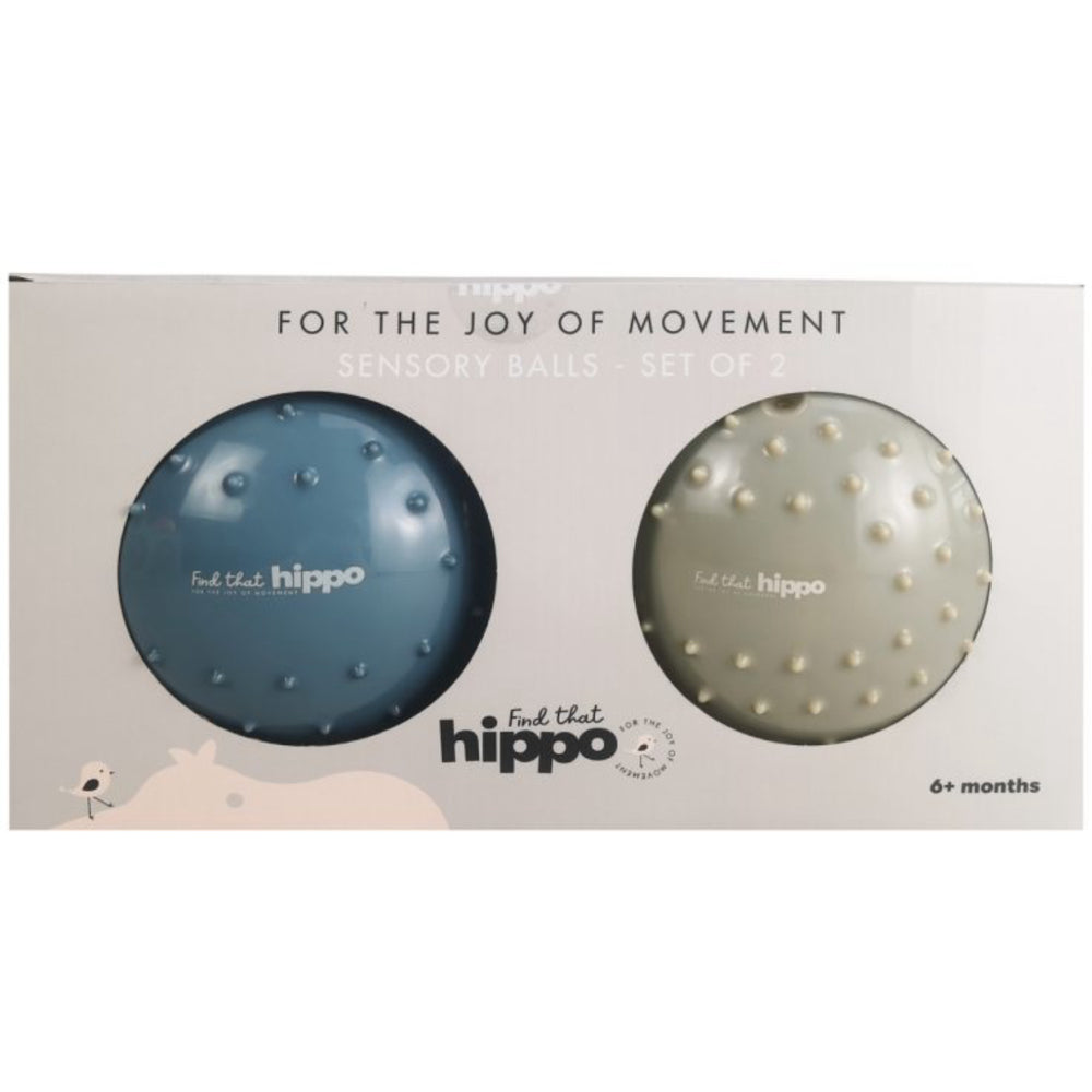 Køb Find that Hippo Sansebolde - Sæt Med 2 Stk., Farver Metallic Blue & Khaki