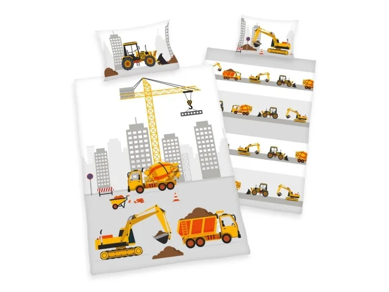 Byggeplads Junior Sengetøj 100x135 cm - 100 procent bomuld