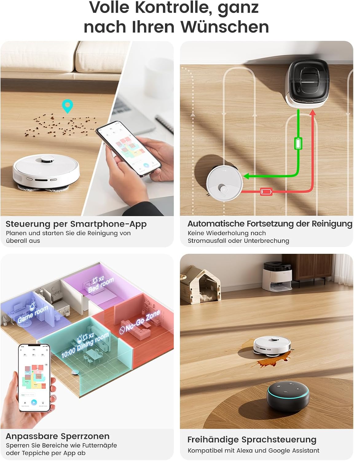 LEFANT M3 Gen2 Saugroboter mit Wischfunktion, 12000Pa Saugkraft Staubsauger Roboter, Anti-Verfilzungs-Seitenbürste, Hindernisvermeidung, LiDAR-Navigation, All-in-One Dock, App/Alexa/i Watch Steuerung
