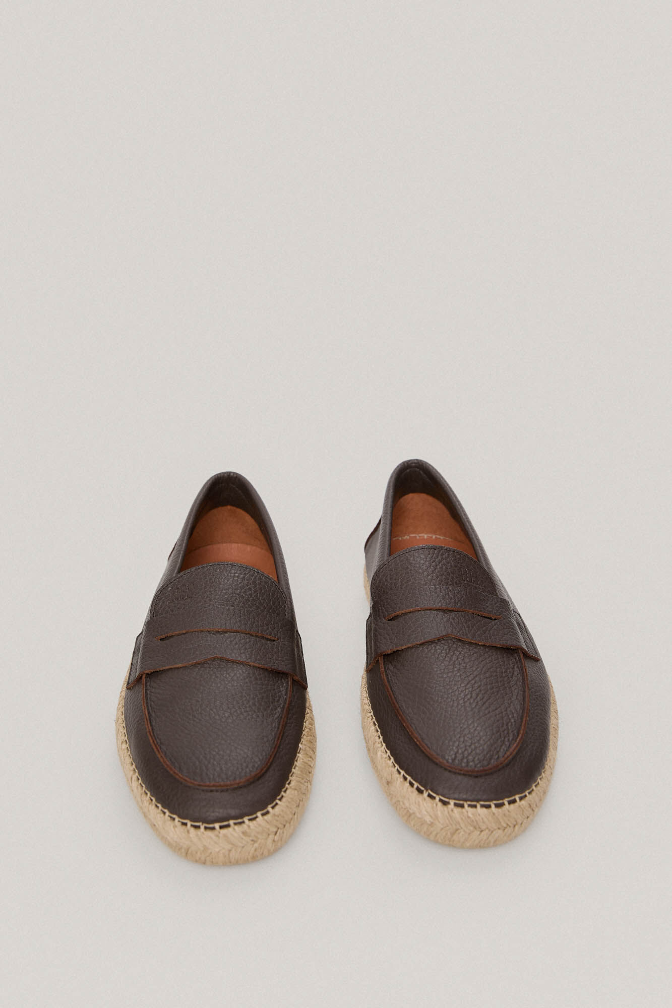 Mocassim de couro com máscara - Marrom