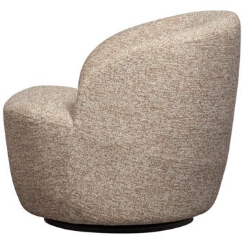 WOOOD fauteuil Sam naturel beige gemêleerd stof draaibaar