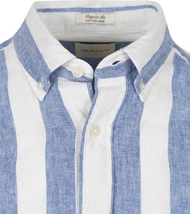Gant Overhemd Streep Bold Linnen Blauw 3250043-407 kopen