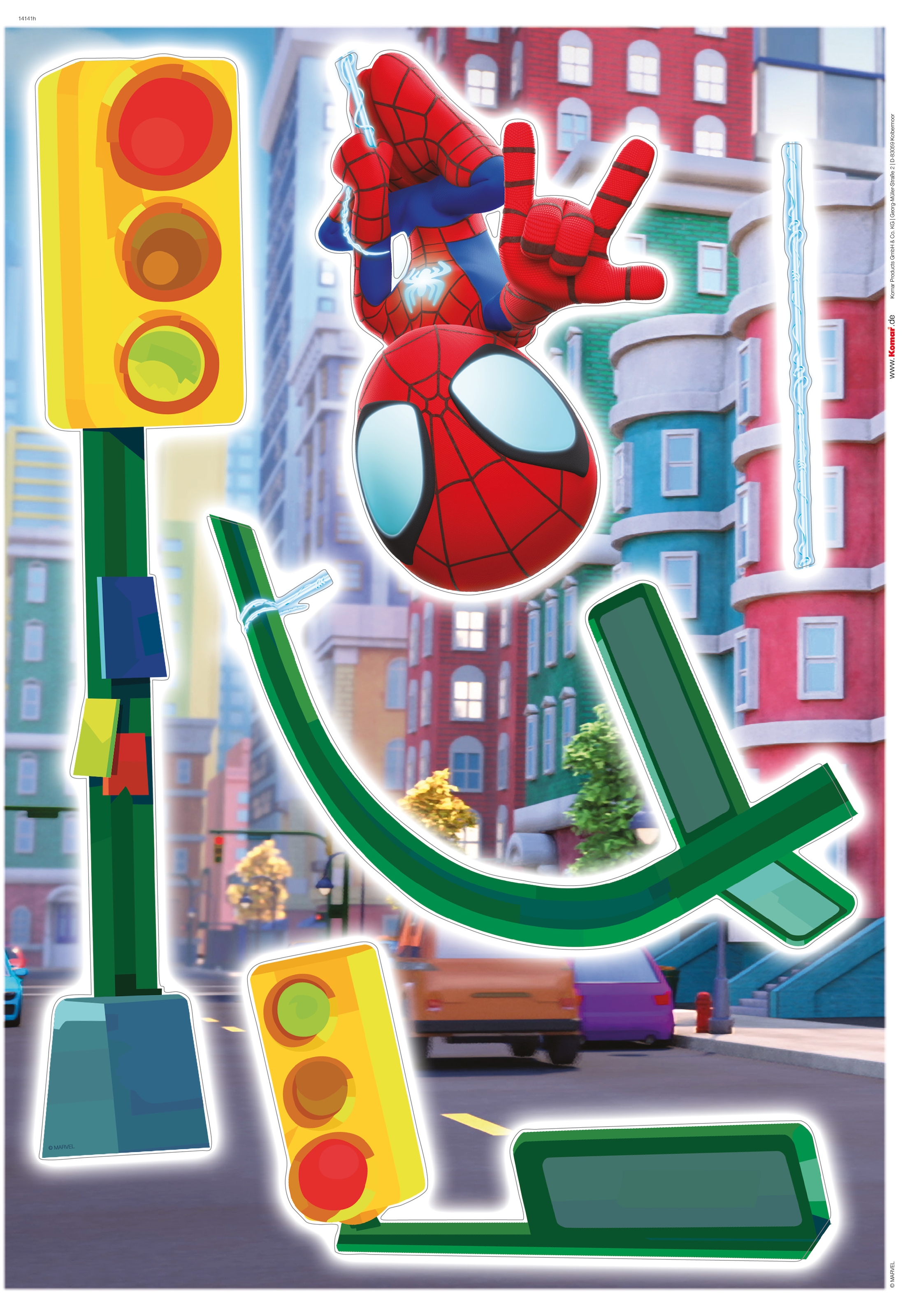 Komar Wandtattoo »Spidey and His Amazing Friends Lamp Swing - Grösse 50 x 70 cm« selbstklebend, Wandsticker, Kinderzimmer