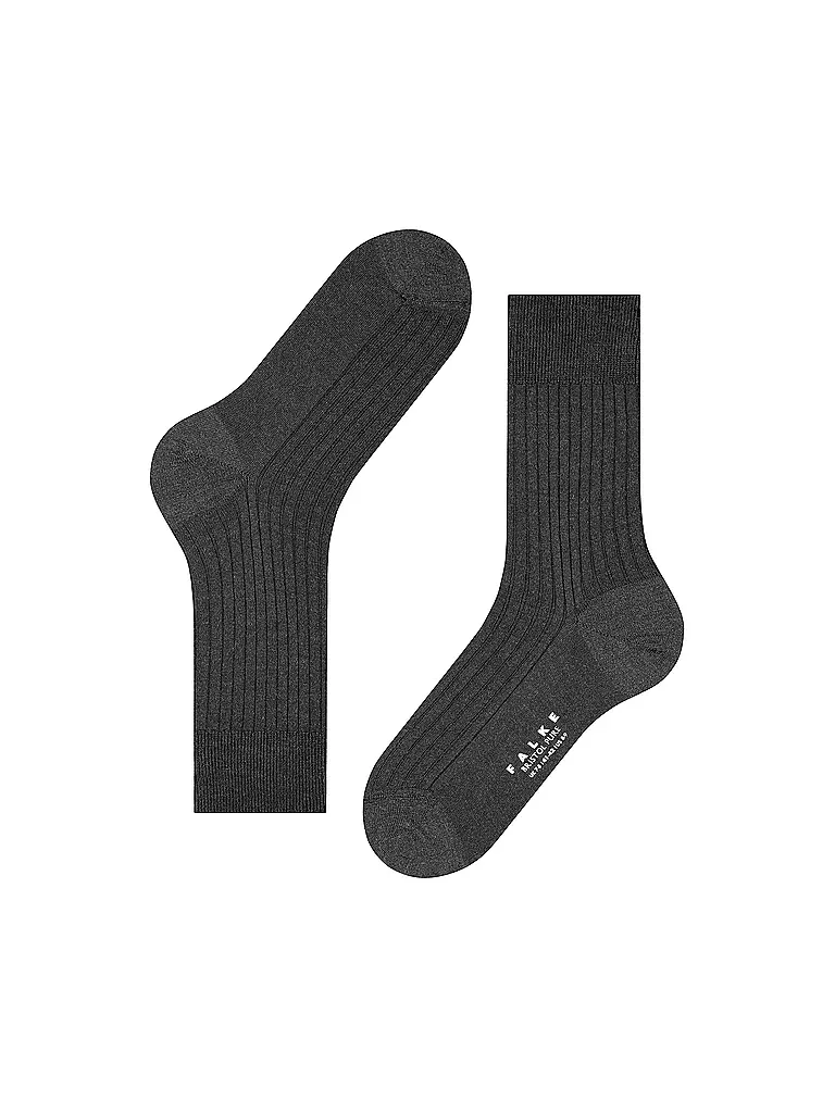 FALKE Socken BRISTOL PURE anthracite mel. grau
