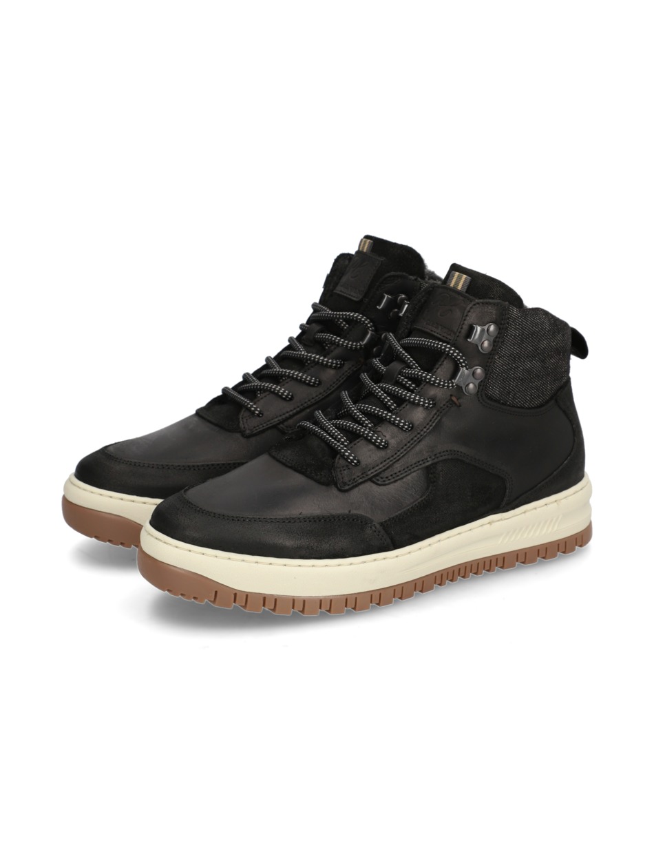 Lederkombination Boot