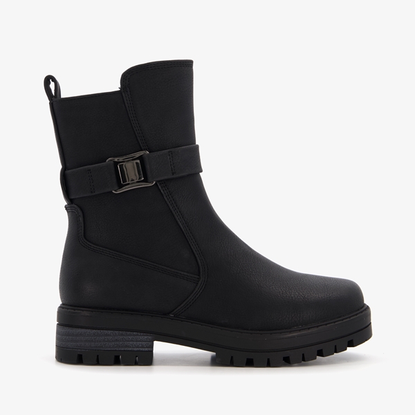Blue Box meisjes biker boots zwart