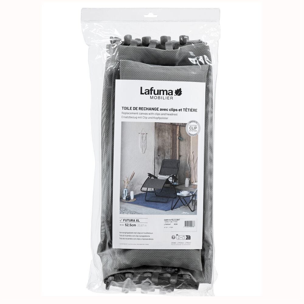 Relaxliege Ersatzteilset XL - 53 cm Rsx XL/Futura XL Batyline® Iso Braun Terre